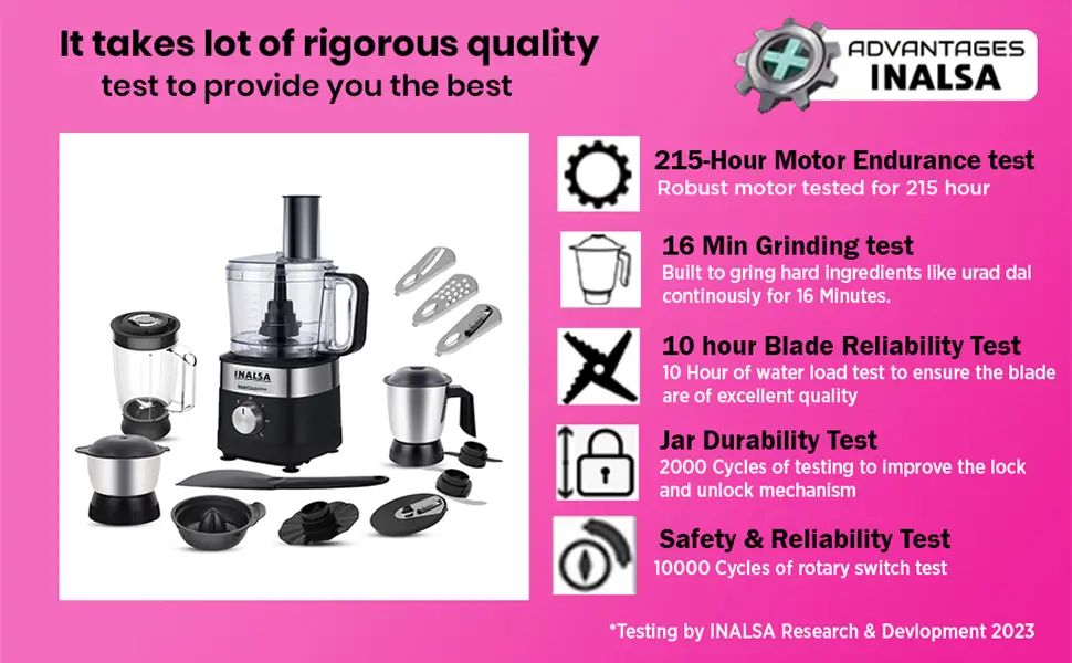 Inalsa Food Processor Inox1000 Pro