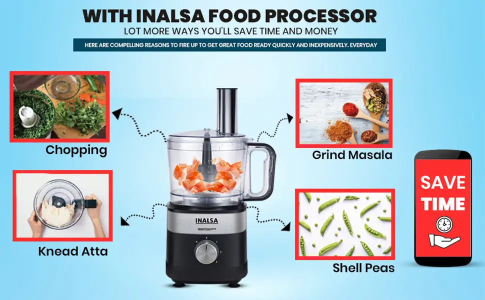 Inalsa Food Processor Inox1000 Pro